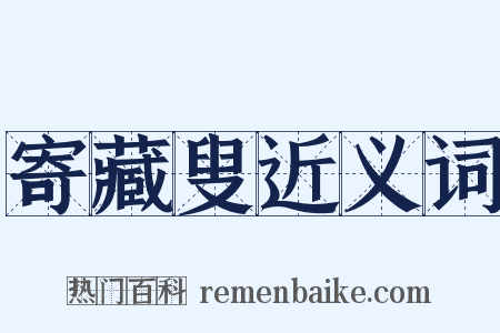 寄藏叟近义词是什么意思的图片